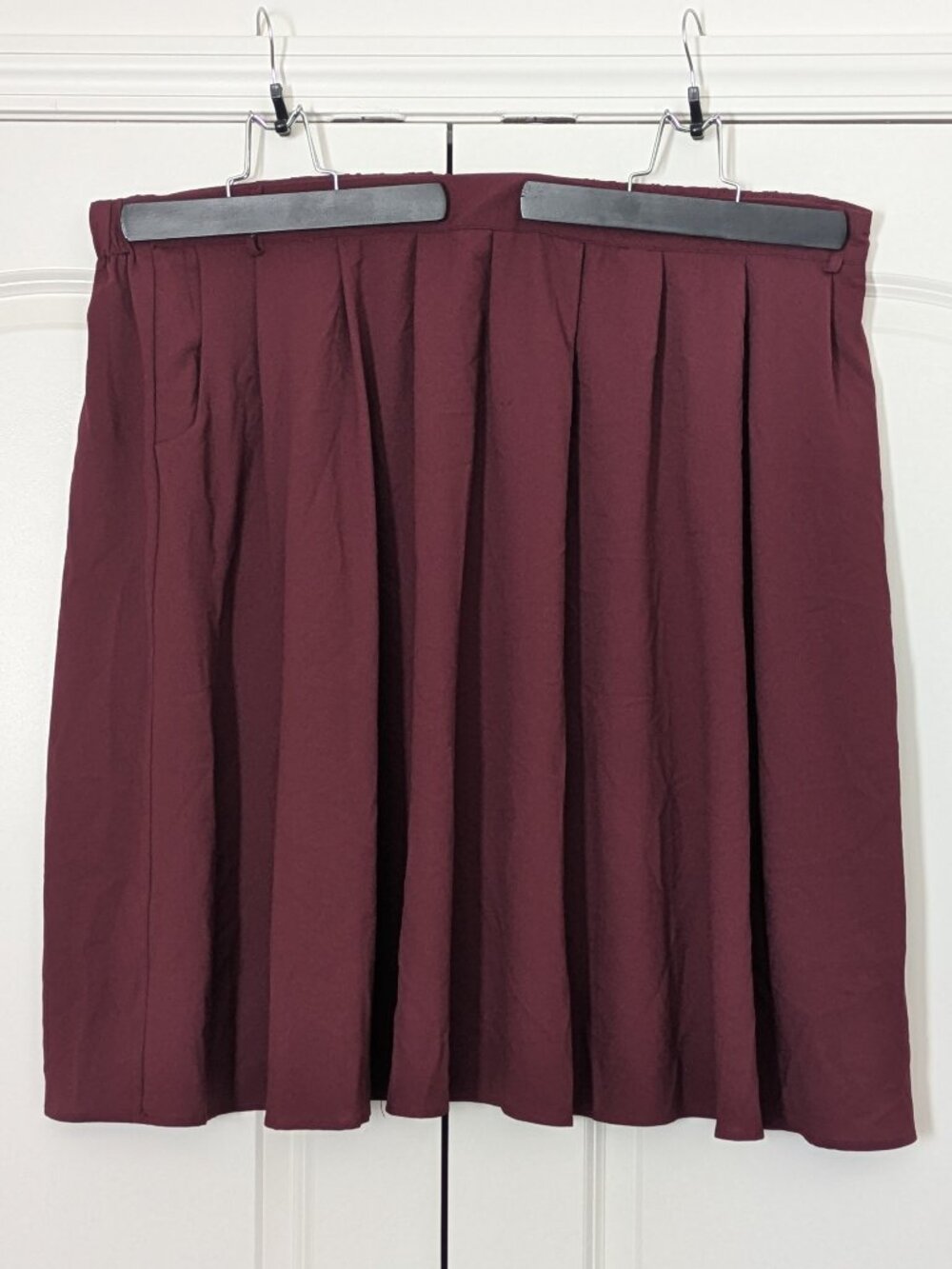 Modcloth Maroon Midi Skirt, size 4